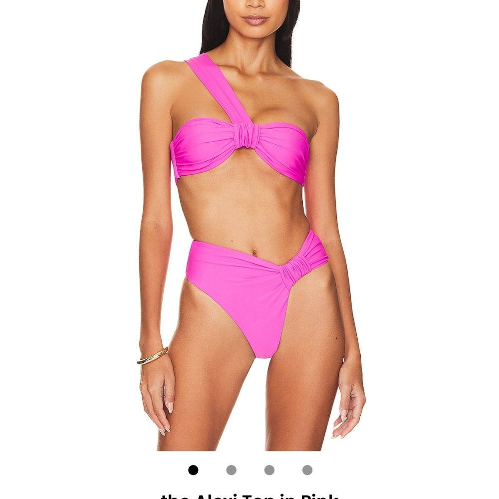 Women's Pink One-Shoulder Bikini Set